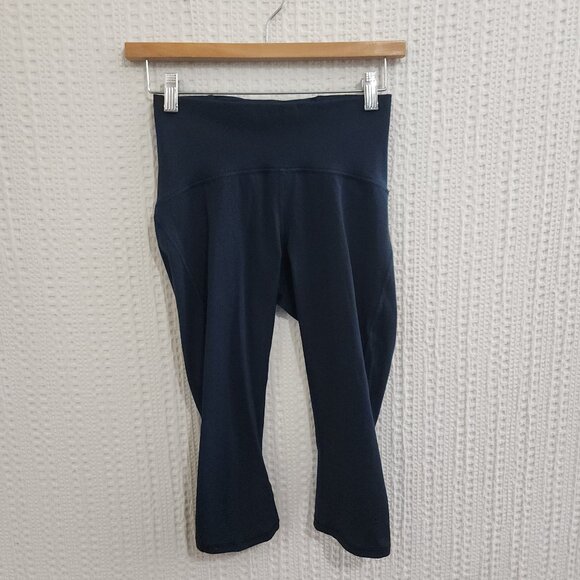 Lululemon Run Inspire Crop Leggings Navy Blue Size 4 Luxtreme Like New - Picture 3 of 13